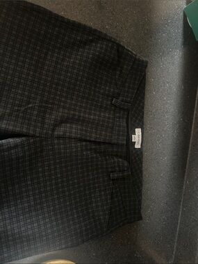 Calvin Klein Black & Gray Patterned Dress Trousers